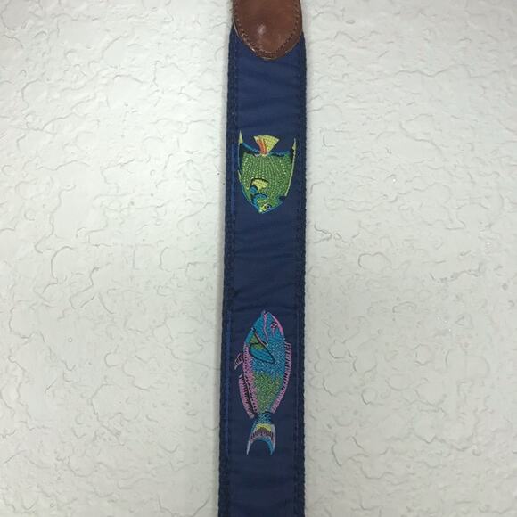 Leather Man Ltd Tropical Fish Web Belt - Picture 4 of 5